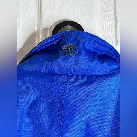 Vtg Timberland Nylon Jacket Coat Waterproof Fleece Lined Mens S Blue Green - Picture 9 of 15